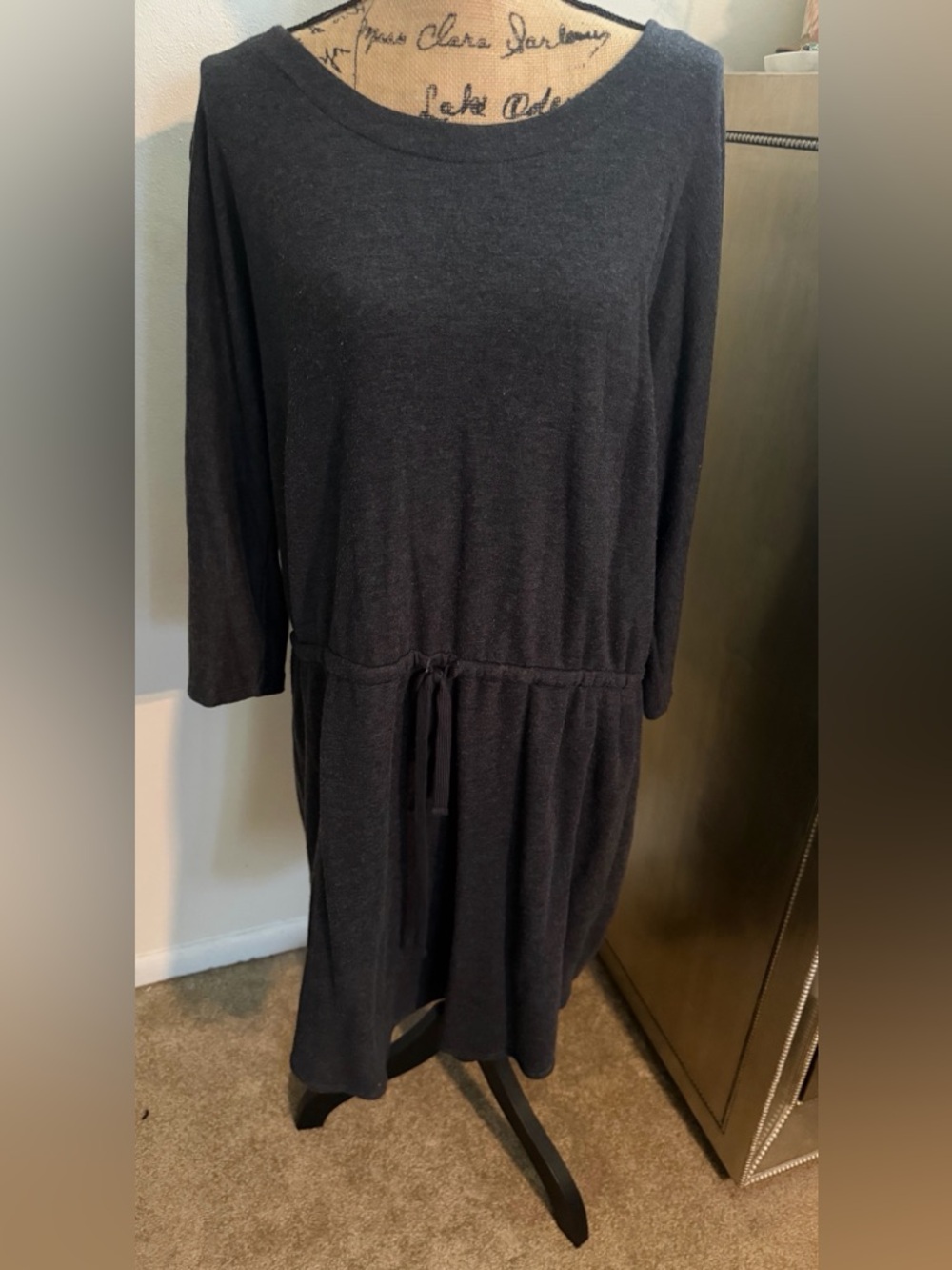 Old Navy Slate Gray Draw String Dress